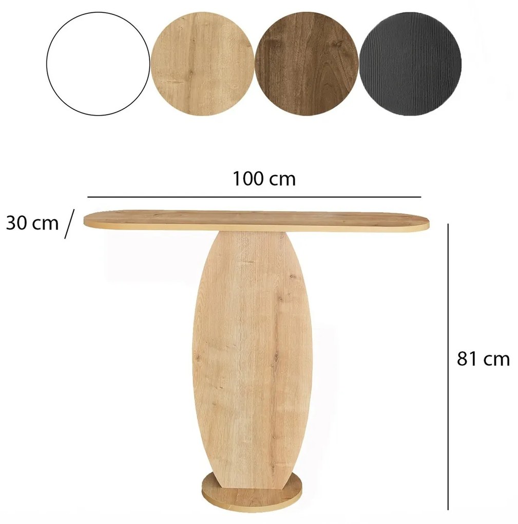 Ellittica Sapphire Oak összecsukható konzolasztal