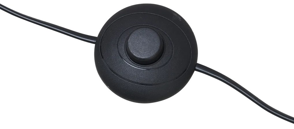 Art Deco állólámpa fekete füstüveggel - Sandra