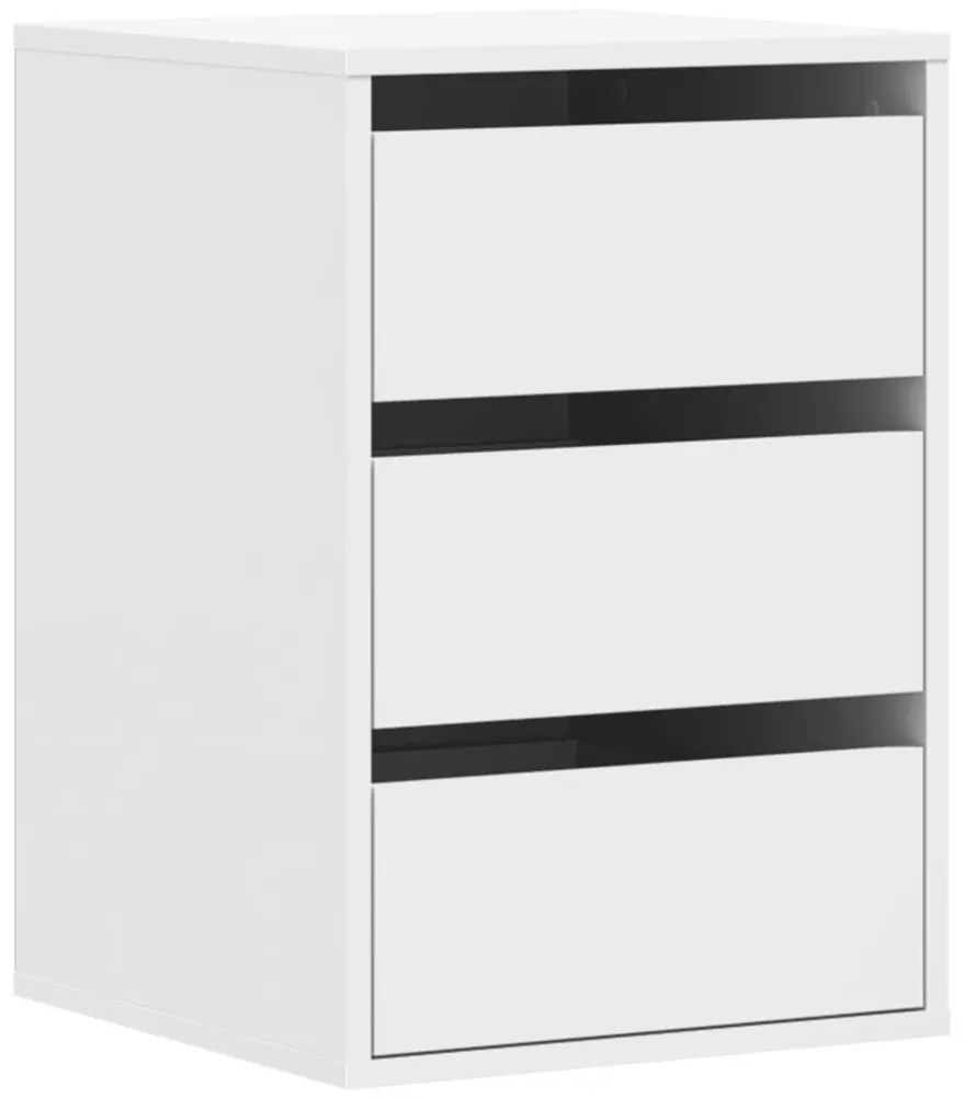 fehér szerelt fa fiókos sarokszekrény 40 x 41 x 58 cm