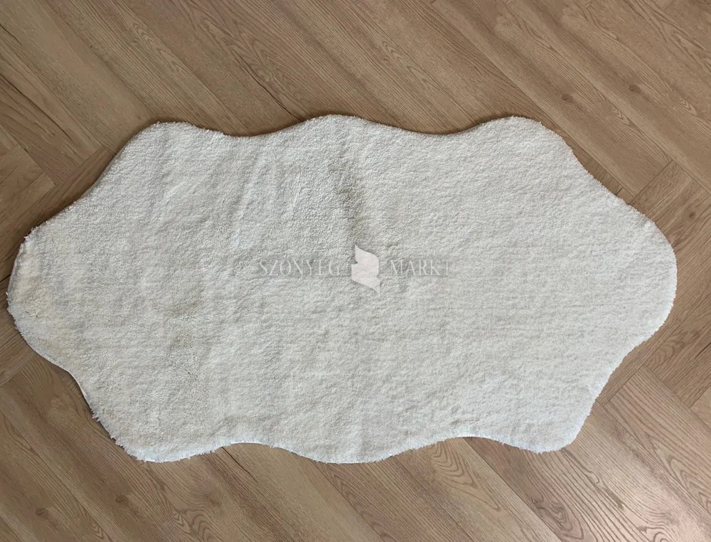 Vajpuha ovális shaggy sebano Fehér (white) 67x110