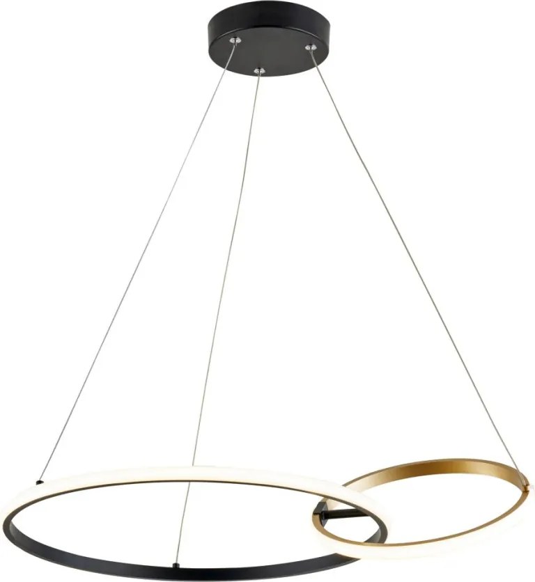 ZUMA LINE 20002P-GD RANDO Modern Led Függesztett Lámpa Fekete, Arany LED IP20