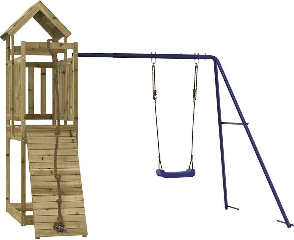 vidaXL impregnált fenyőfa kültéri játszószett