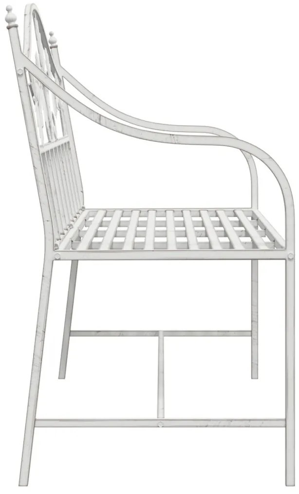 Kerti pad Antik fehér 104 x 52,5 x 89 cm Acél