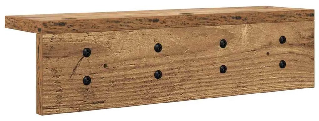 Fali Kabáthorog polcokkal Régi fa 40 x 10.5 x 10.5 cm Faanyag