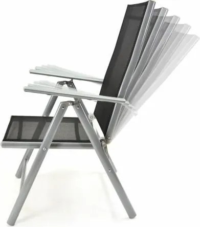 GARTHEN Kerti szék összecsukható 4 db fekete