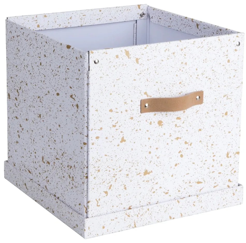 Logan aranyszínű-fehér tárolódoboz - Bigso Box of Sweden