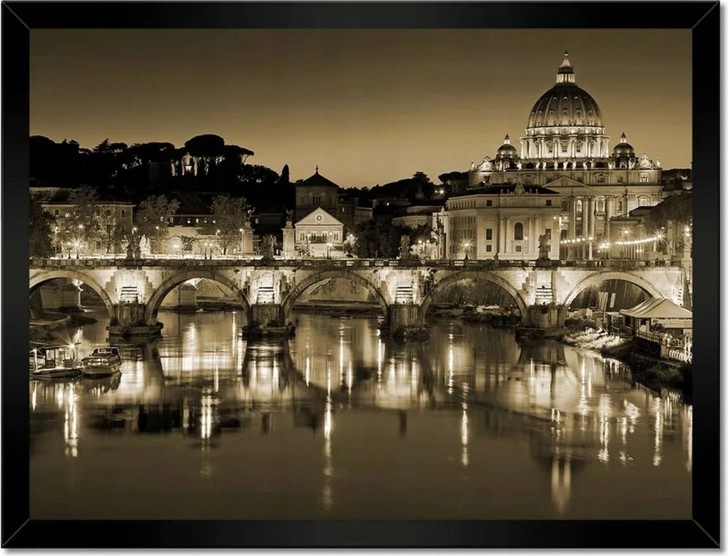 Poszterek keretben 40x30 Róma Vatikán panoráma