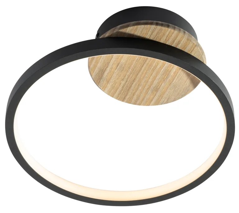 Modern mennyezeti lámpa fekete fával, LED-del, 3 lépésben dimmelhető - Alec