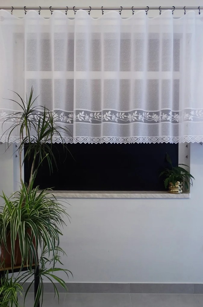 Mg Függöny jacquard 35234 Fehér 270x160cm készre varrt K