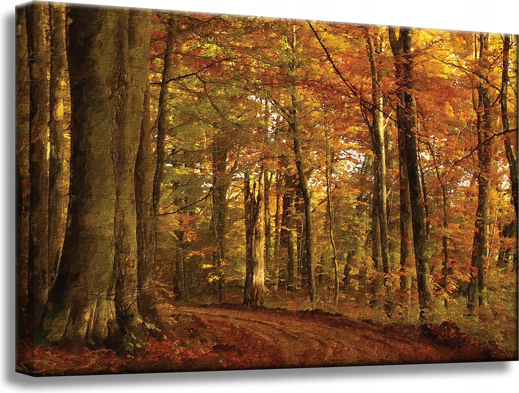 Vászonkép Pasztell stílus Fák Erdő Ősz 60x40 cm