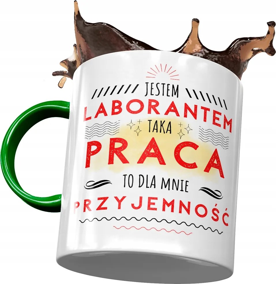 Zöld Bögre Laboránsoknak Ilyen Munka Ajándék Nyomtatott Fotóval