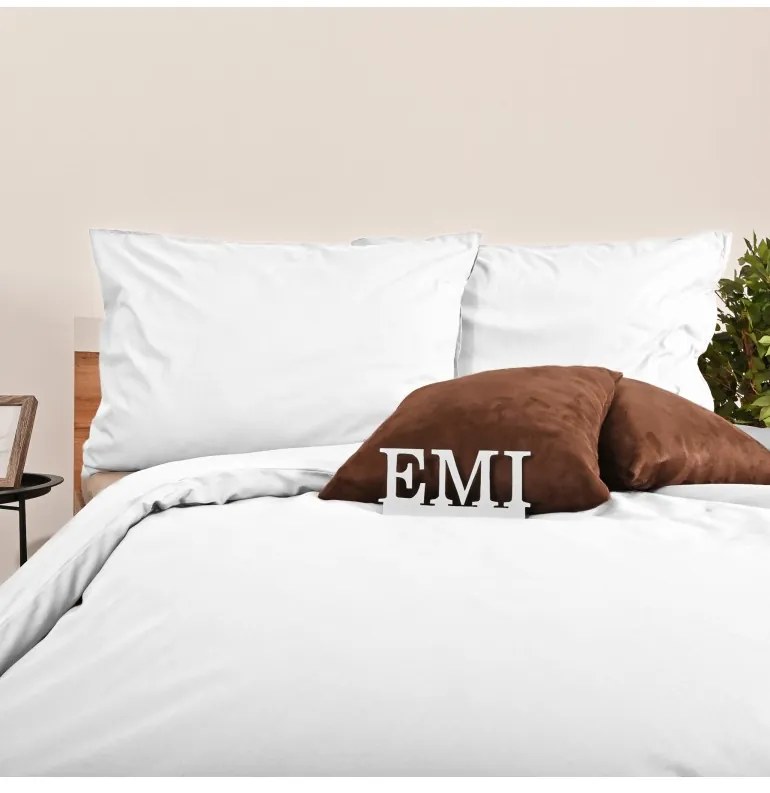 EMI fehér deluxe pamut ágyneműhuzat, Párna 70x90