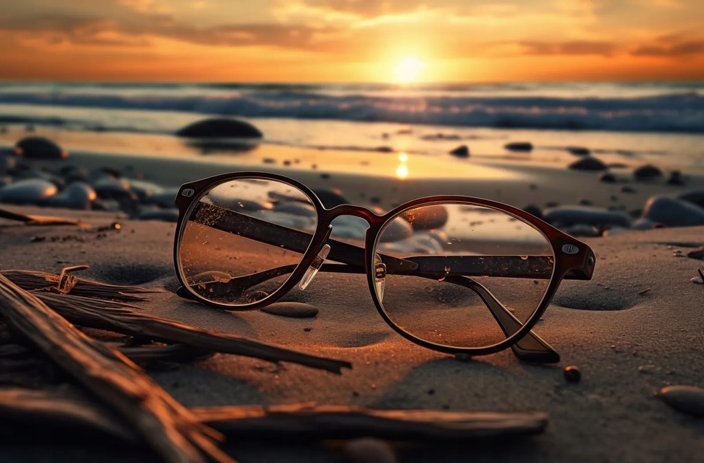 Poszter 86,4x56,8cm Naplemente üvegen keresztül