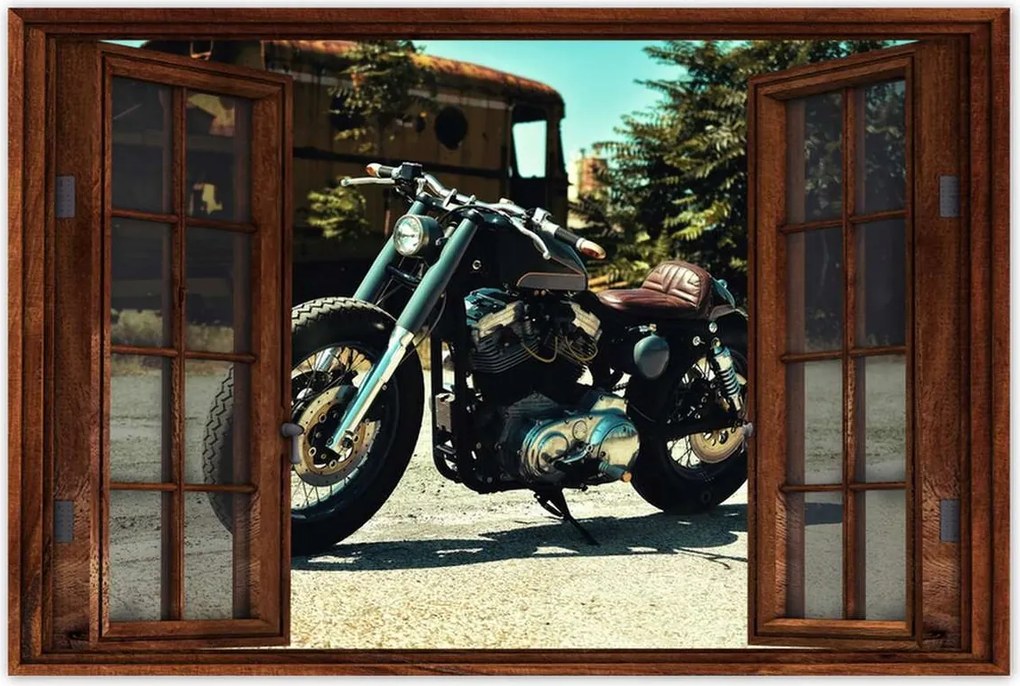 Poszterek 90x60 Klasszikus motorkerékpár Motor