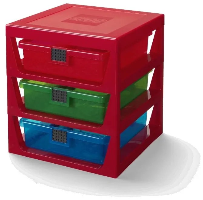 Storage piros rendszerező 3 fiókkal - LEGO®