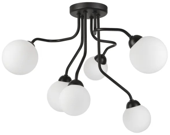 Felületre szerelhető csillár HOLLY 6xG9/5W/230V fekete