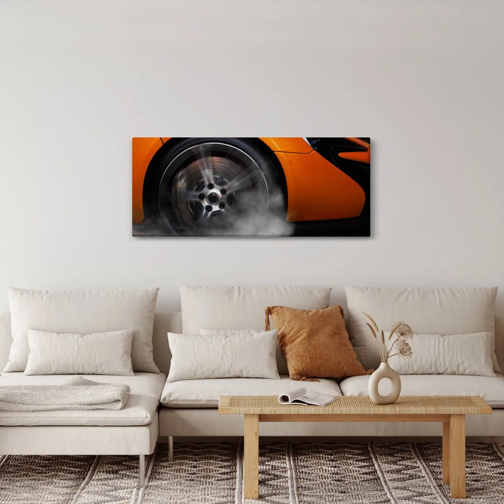 Kép - Narancssárga sportautó (120x50 cm)