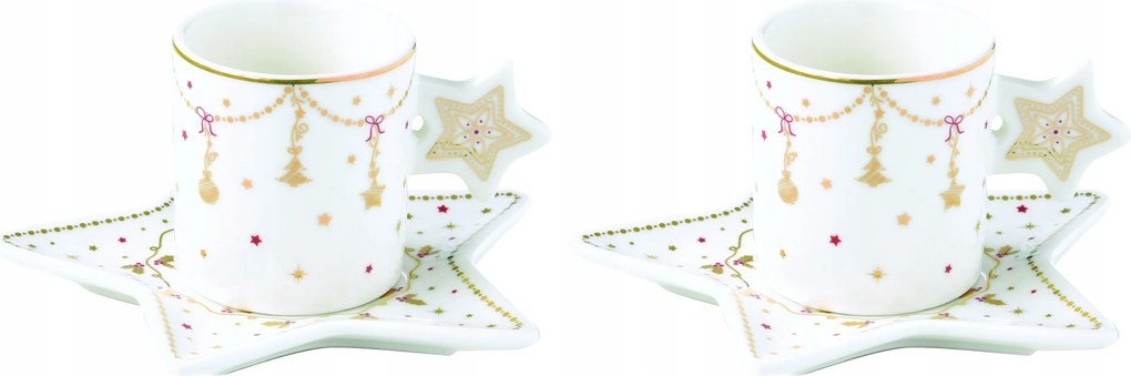 Karácsonyi eszpresszó csészék