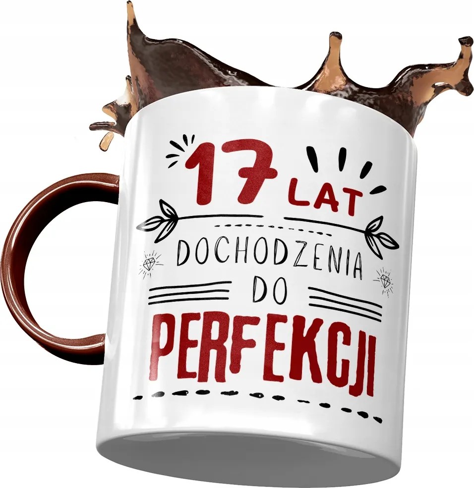 Bordó Bögre Születésnapra 17 17. 17. Ajándék Nyomtatott Fotóval