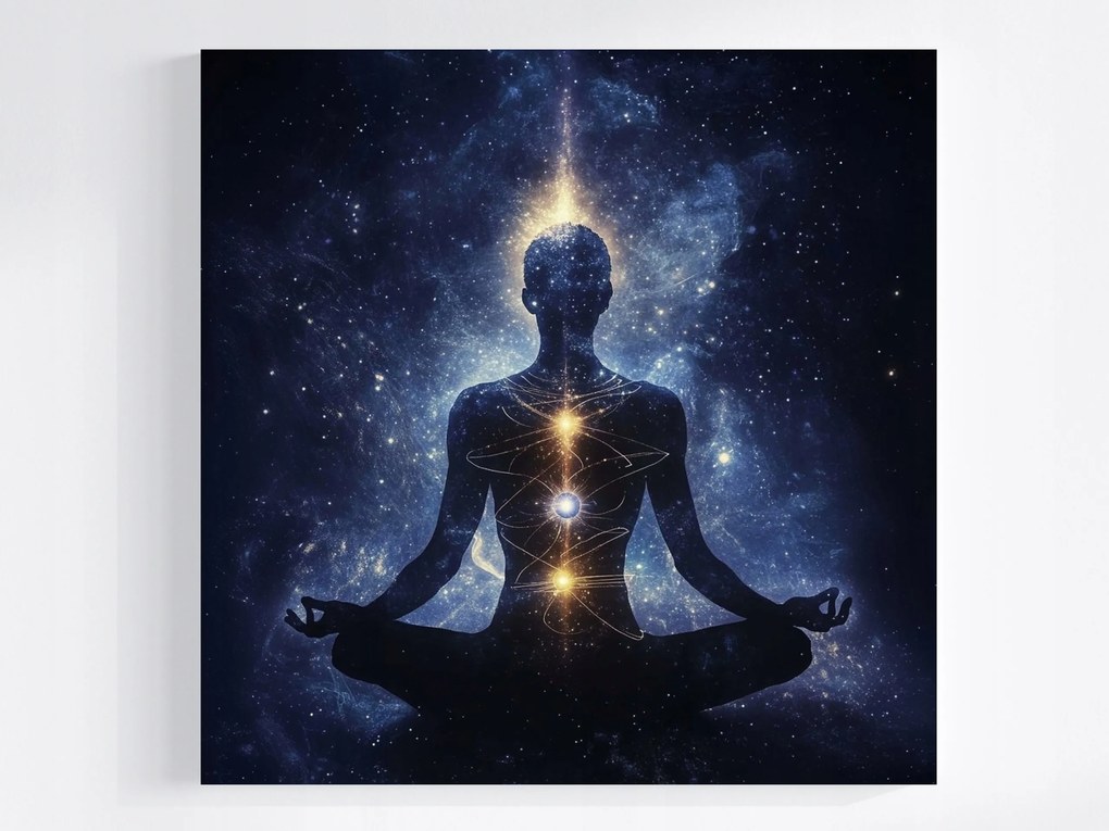 Canvas Vászonkép Lótusz Figura Meditáció Zen Csakra Harmónia 80x80