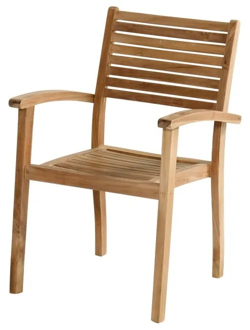 Natúr színű tömörfa kerti szék Sunderland – Hartman