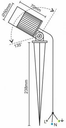 LED Kültéri lámpa LED/7W/85-264V IP67