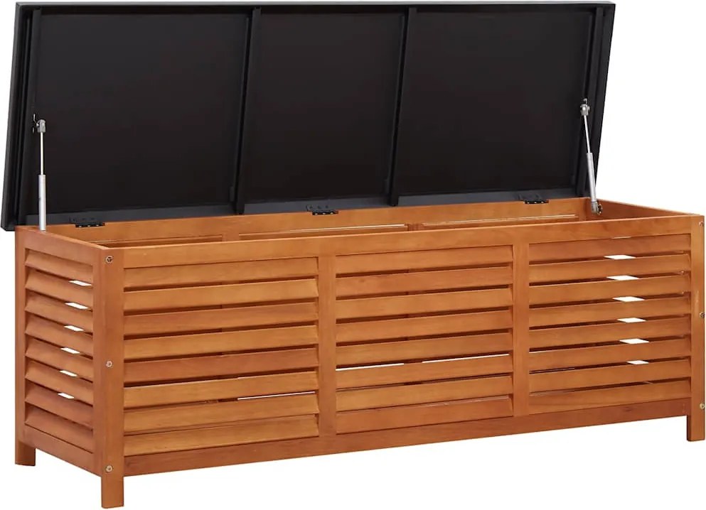 Tömör Eukaliptuszfa Kerti Tárolóláda 150 X 50 X 55 Cm