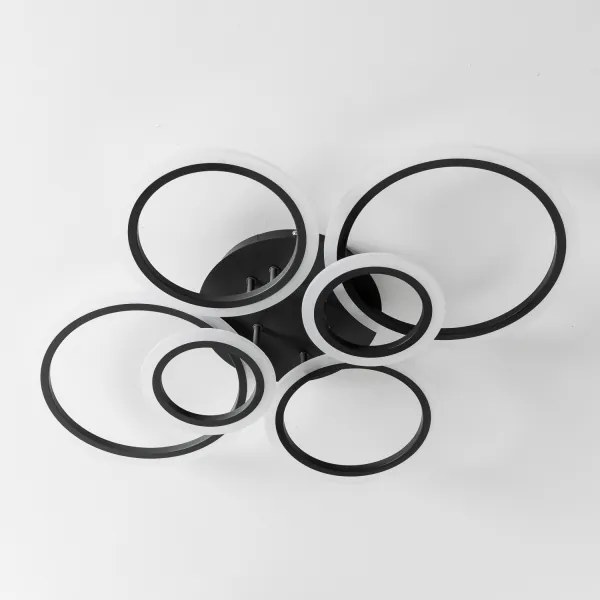 Brilagi - LED Dimmelhető felületre szerelhető csillár ORBITS LED/85W/230V 3000-6500K fekete + távirányító