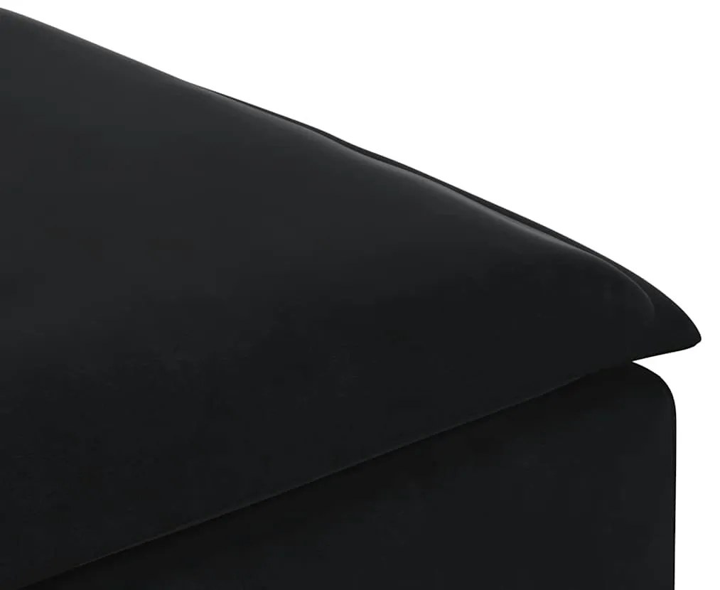 fekete moduláris kanapé lábzsámoly modul 100x100x48 cm