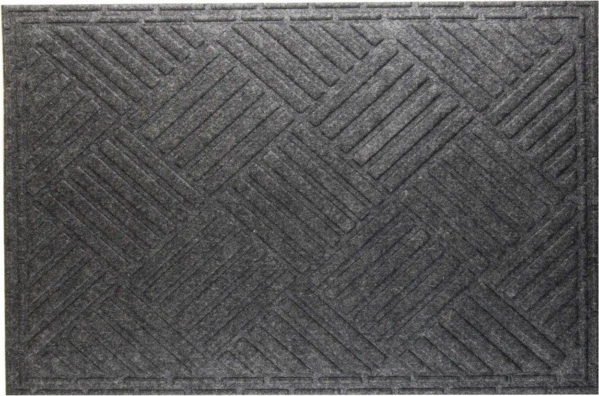 Lábtörlő ajtó alá szövet szürke téglalap alakú XL 80x120 cm nagy