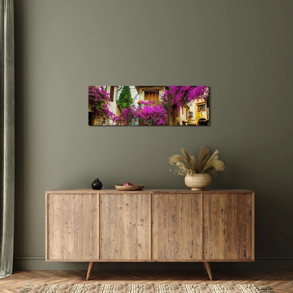 Kép - Mediterrán lusta sikátor (órával) (90x30 cm)