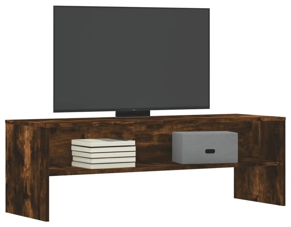 füstös tölgy színű szerelt fa TV-szekrény 120 x 40 x 40 cm
