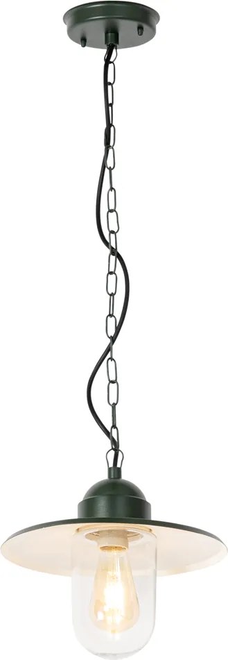 Modern kültéri függőlámpa sötétzöld IP44 - Kansas