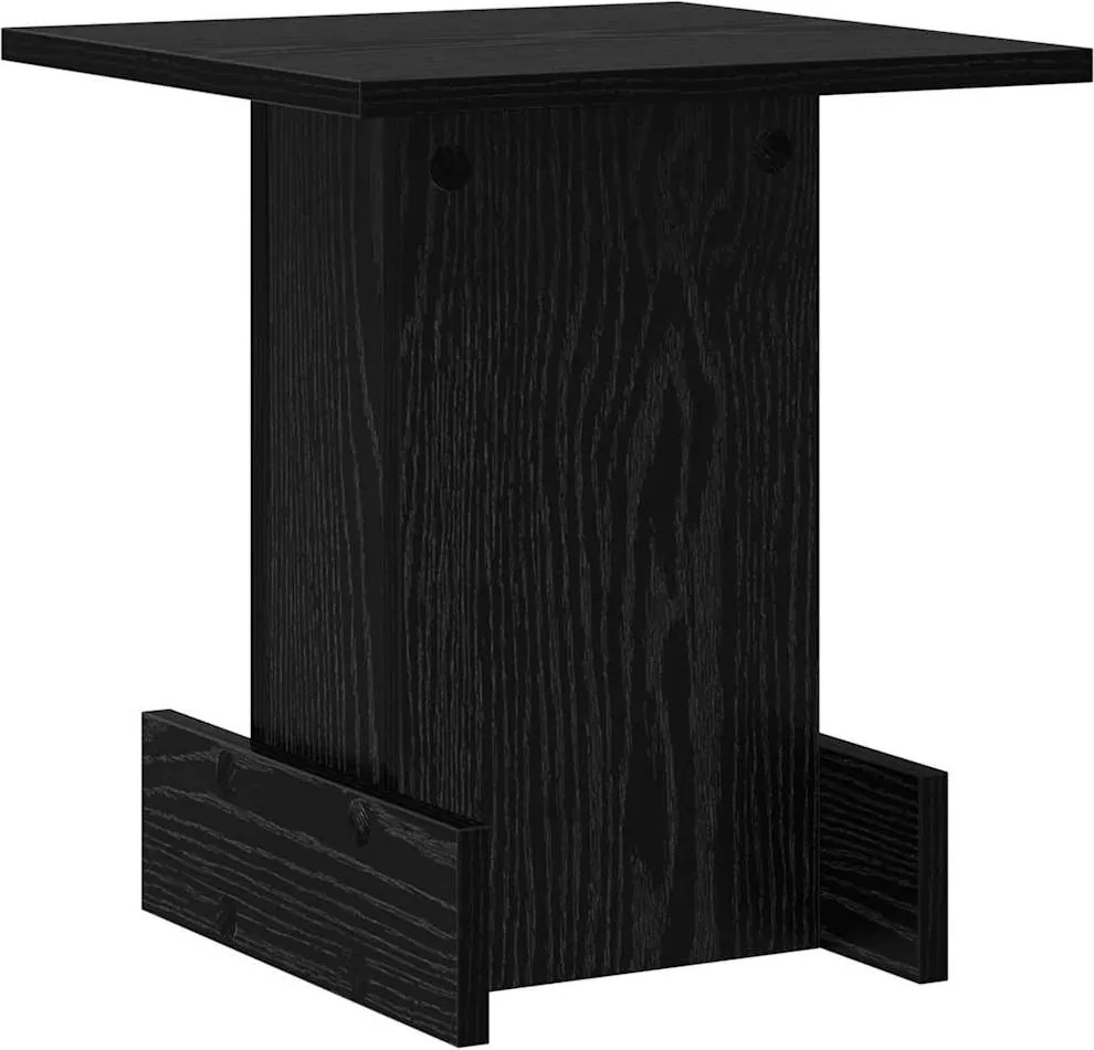 vidaXL Végasztal Fekete tölgy 35,5 x 35 x 40 cm Faanyag