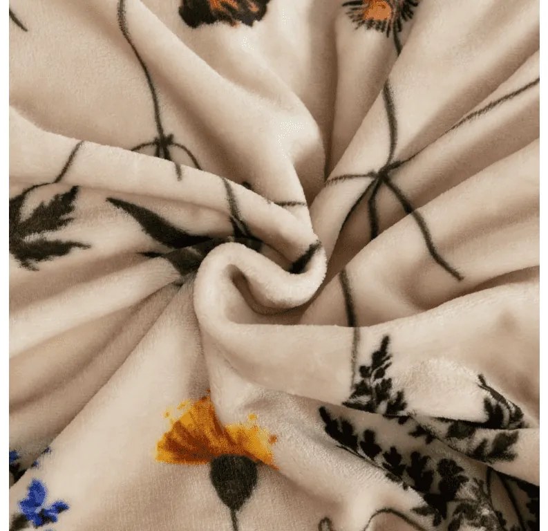 Mikroplüss pléd HERBÁŘ, bézs Méret: 200 x 220 cm