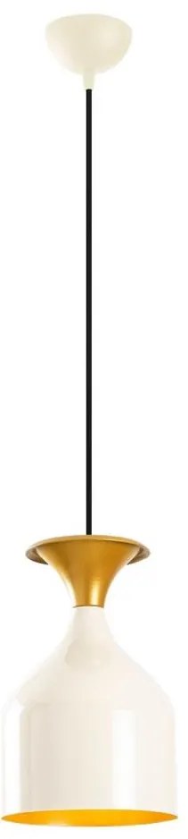 Kábeles függőlámpa SIVANI 1xE27/40W/230V fehér/réz