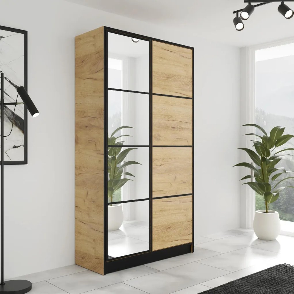 Eden 2D Gardróbszekrény 104,8cm, Arany Tölgy