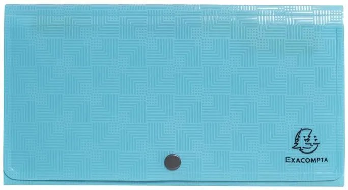 Harmonikamappa, 260x140 mm, PP, 7 rekeszes, EXACOMPTA Pop'NCo, ciánkék (EX55399E)
