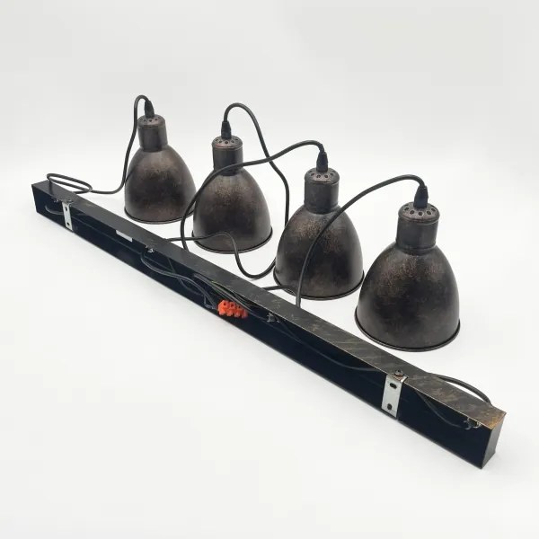 Brilagi - LED csillár kábeles felfüggesztéssel RIDDY 4xE27/60W/230V réz/patina