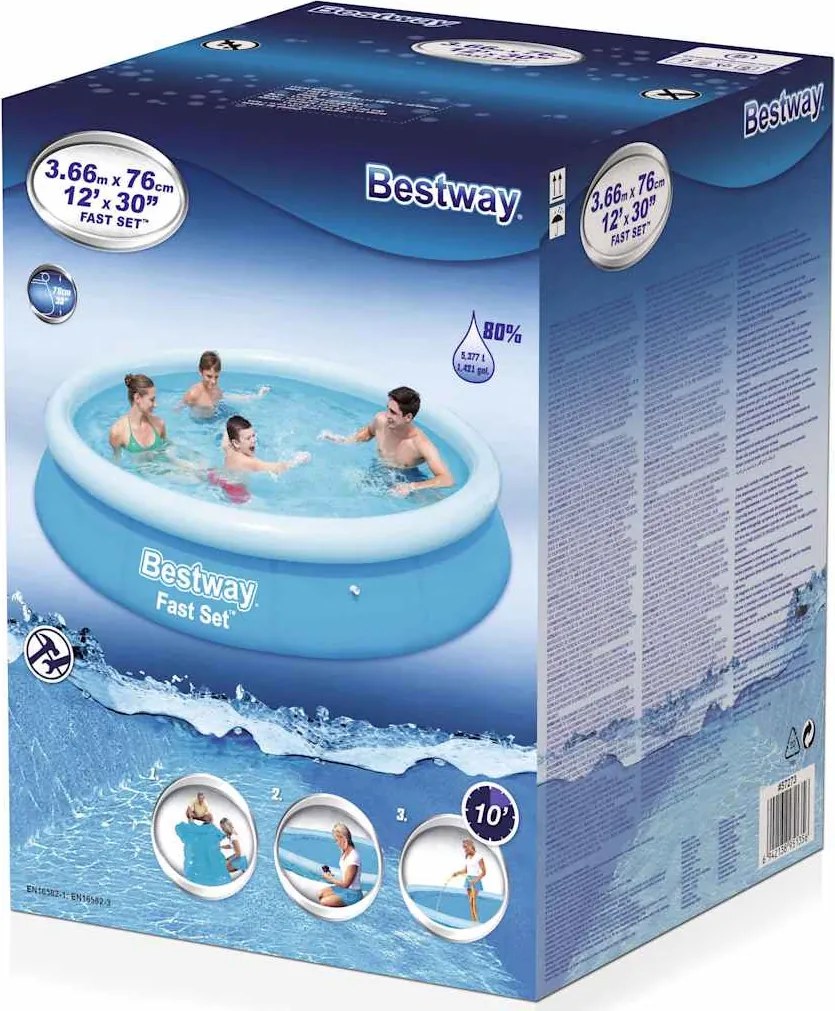 Bestway Fast Set 57273 kerek felfújható fürdőmedence 366 x 76 cm