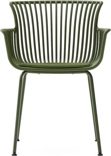 Sötétzöld fém kerti szék Surpika – Kave Home