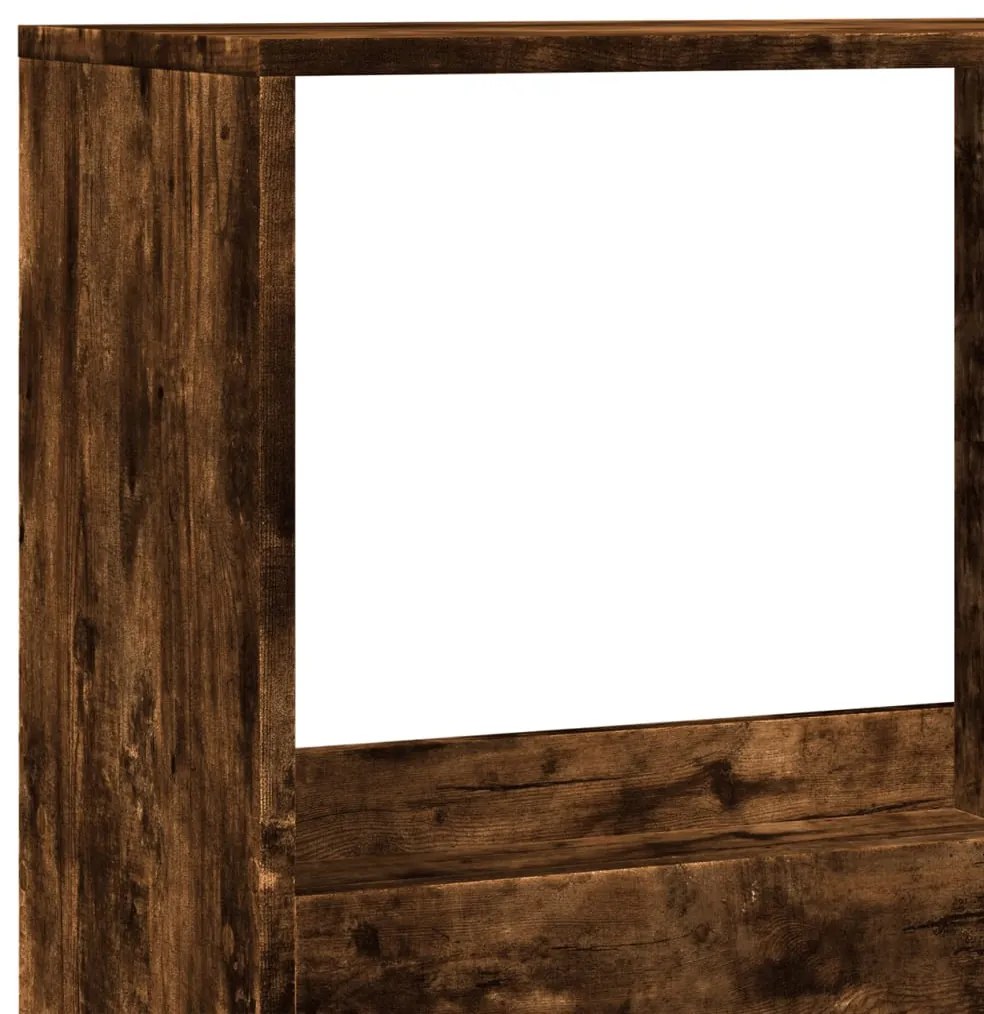 füstös tölgy színű szerelt fa könyvespolc 100 x 33 x 175 cm