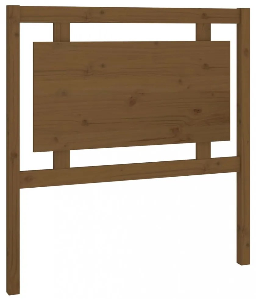 mézbarna tömör fenyőfa ágyfejtámla 95,5 x 4 x 100 cm