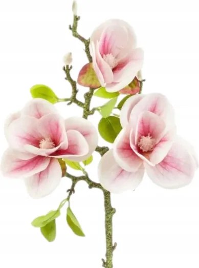 magnólia krém rózsaszín magnólia rózsaszín műmagnólia virág 58cm