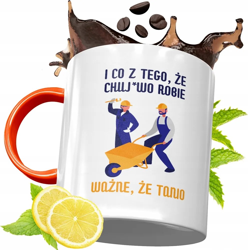 Narancssárga Bögre Építő Szakember Barkácsolónak, fényképes nyomattal