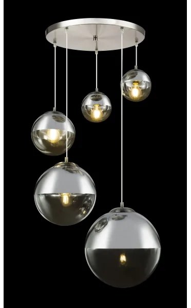 Globo 15851-5 - Csillár zsinóron VARUS 5xE27/60W/230V