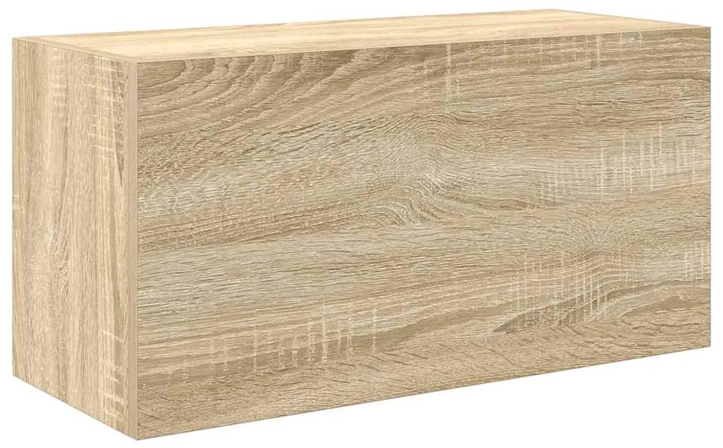 Sonoma tölgyszínű szerelt fa fali fürdőszobaszekrény 60x25x30cm