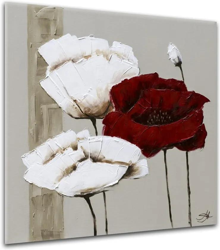 Glasspik Flower A fali kép, 20 x 20 cm - Styler