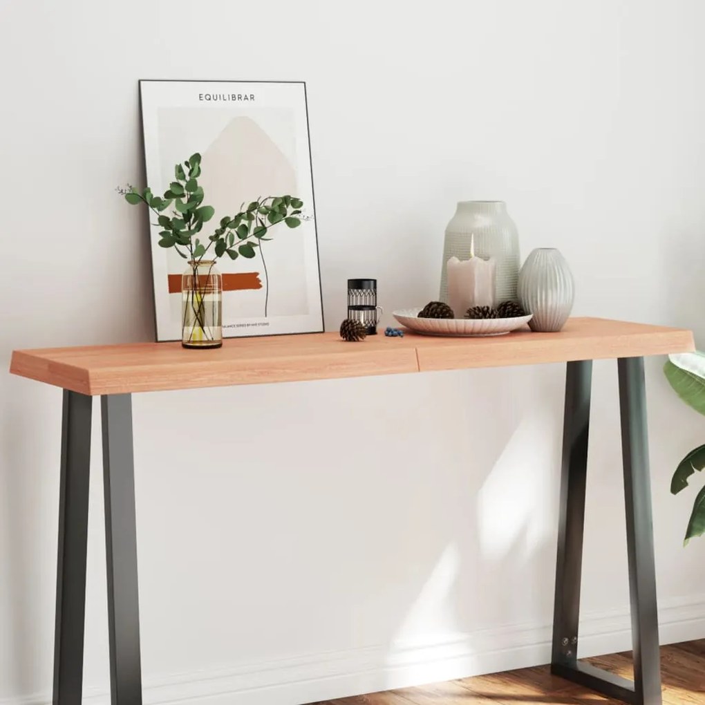 világosbarna kezelt tömör asztallap 140x40x(2-6) cm