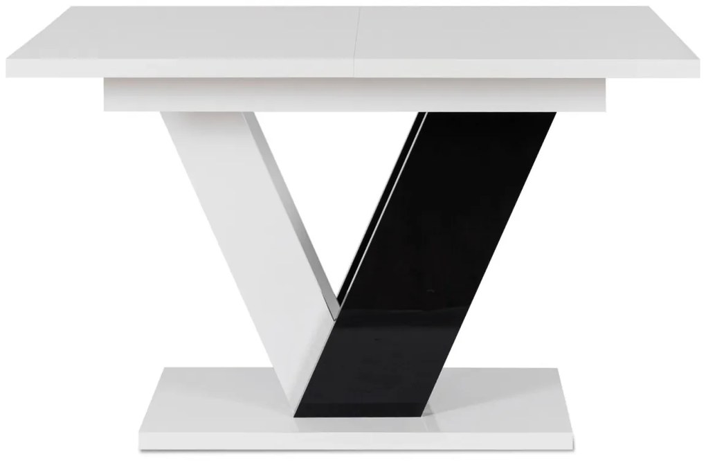 Étkezőgarnitúra 4 db székkel. Bővíthető asztal CLARK 120-160 cm + 4 db szürke étkezőszék RICK